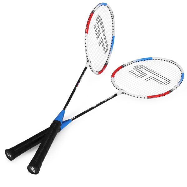 Badminton set blauw licht blauw 2 rackets + cover - Spokey FIT ONE II