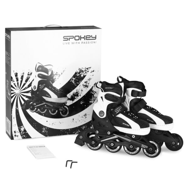 Verstelbare inline skates - Spokey ORI - (Zwart / Wit) - Maat S (33-36)
