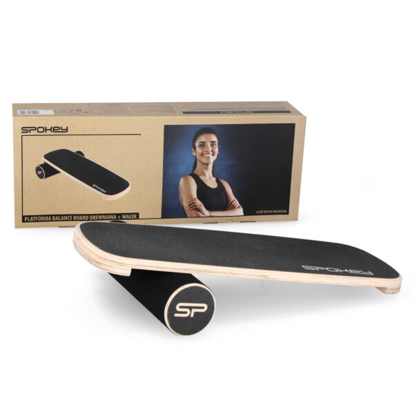 Balansbord hout Spokey SWAY - fitness gymball voor stabiliteit en coördinatie