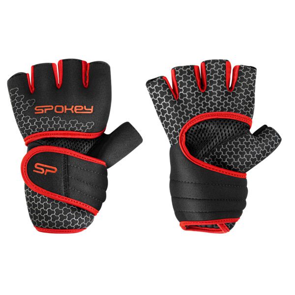 Spokey LAVA fitness handschoenen rood