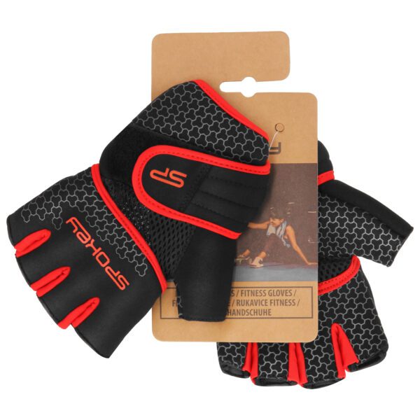 Spokey LAVA fitness handschoenen rood