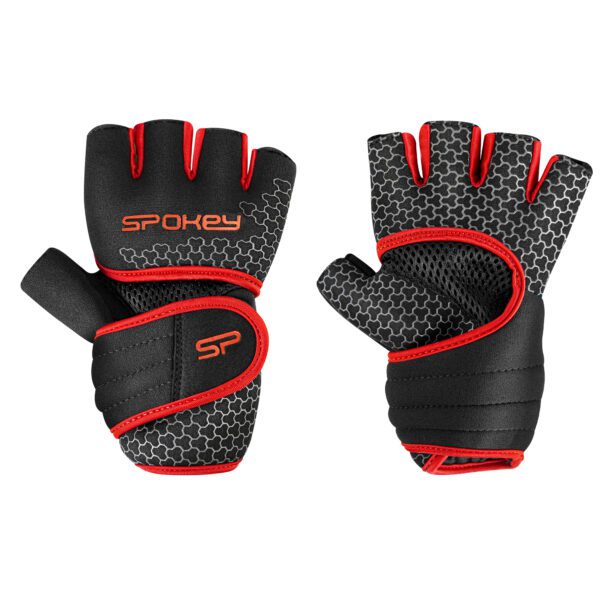 Spokey LAVA fitness handschoenen rood