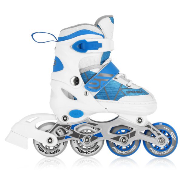 Verstelbare inline skates voor kinderen - Wit / Blauw - Spokey TONY