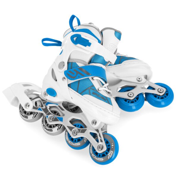 Verstelbare inline skates voor kinderen - Wit / Blauw - Spokey TONY