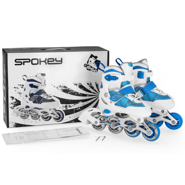 Verstelbare inline skates voor kinderen - Wit / Blauw - Spokey TONY