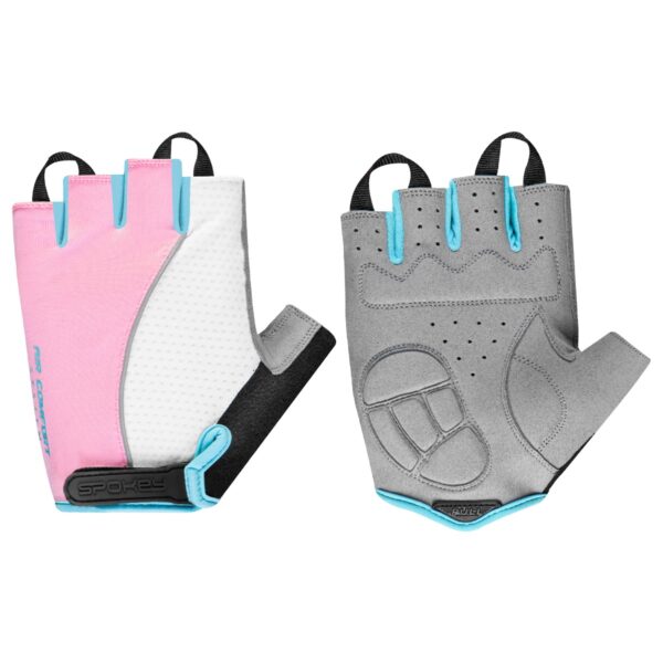 Dames fietshandschoenen - Roze / Wit / Grijs - Spokey PIACENZA