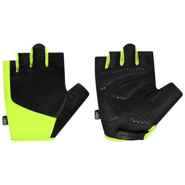 Spokey AVARE fietshandschoenen zwart/geel