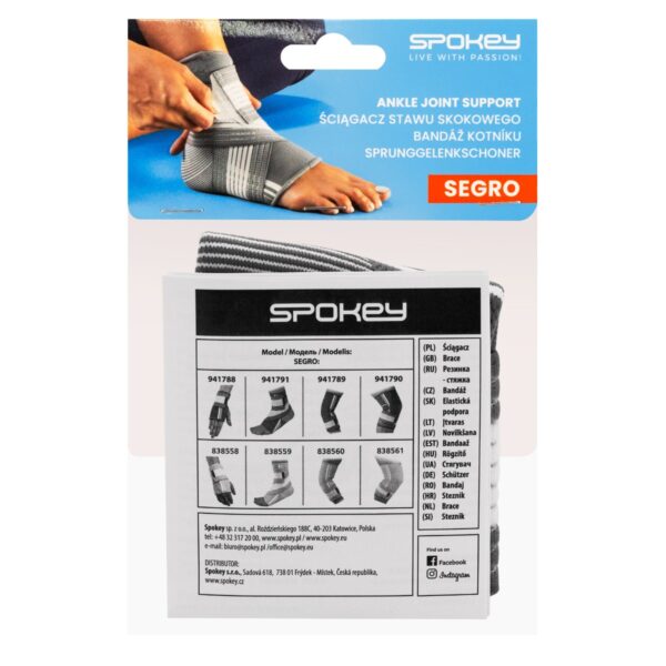 Enkelbrace Spokey SEGRO PRO grijs