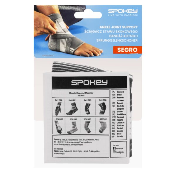 Enkelbrace Spokey SEGRO PRO grijs