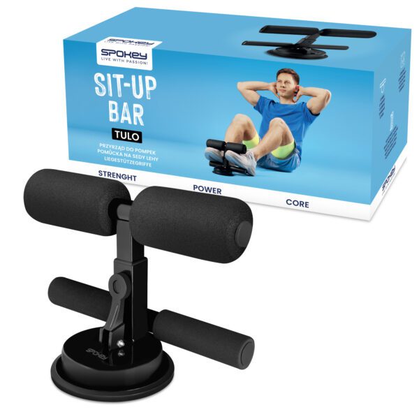 Compacte buikspiertrainer zwart - Spokey TULO