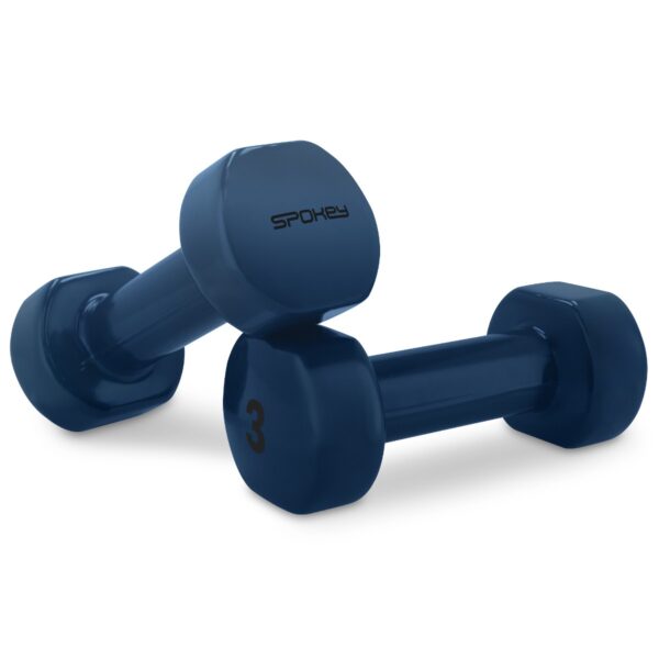 Vinyl dumbbells set 2x3 kg blauw - Spokey SHAPE