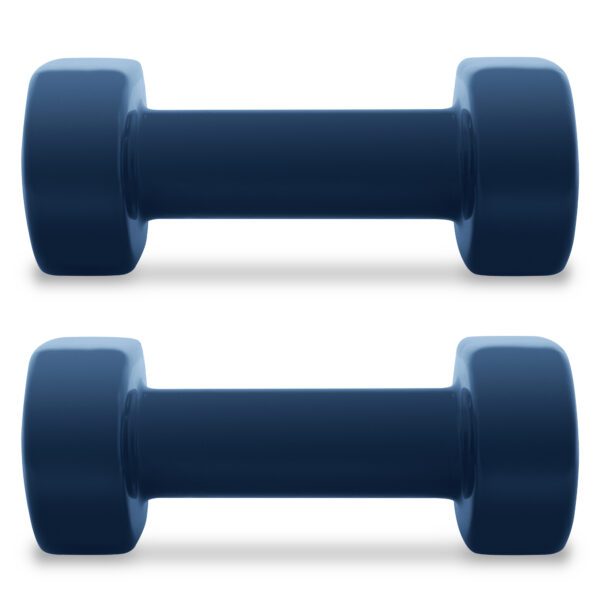 Vinyl dumbbells set 2x3 kg blauw - Spokey SHAPE