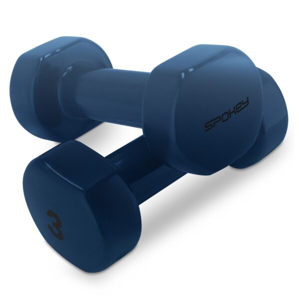 Vinyl dumbbells set 2x3 kg blauw - Spokey SHAPE