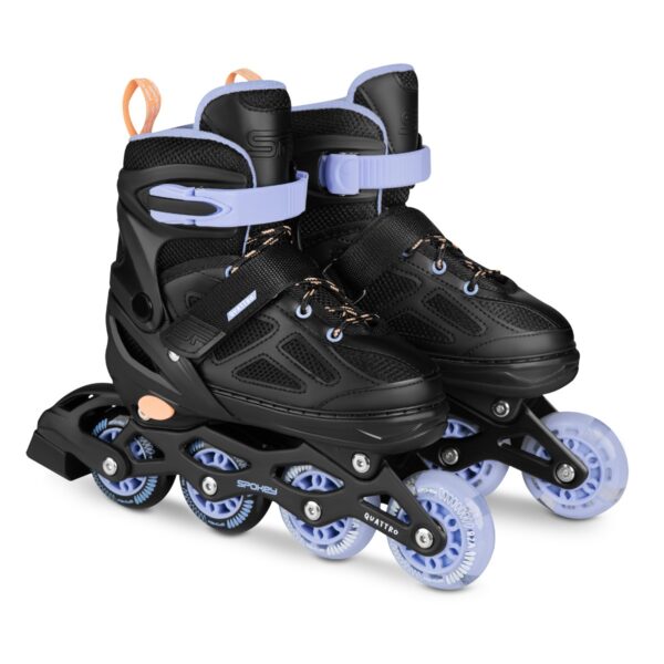 Spokey Quattro 4in1 skates zwart/licht blauw 30-33