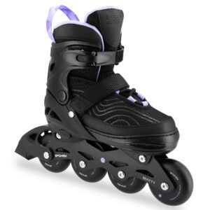 Verstelbare inline skates - Spokey MATTY - (zwart / paars)