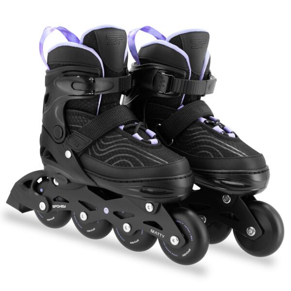 Verstelbare inline skates - Spokey MATTY - (zwart / paars)