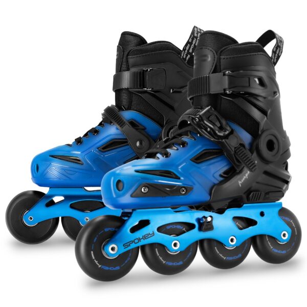 Verstelbare inline skates voor kinderen - zwart/blauw