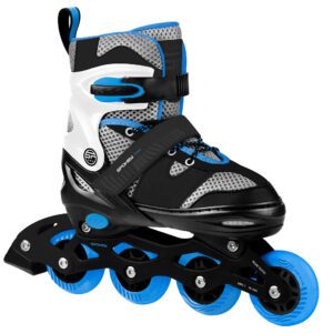 Verstelbare inline skates - zwart/blauw - maat 31-42 Verstelbare inline skates - zwart/blauw - maat 31-42