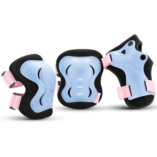 Set van Spokey SHIELD beschermers voor knieën, ellebogen en polsen - multicolor