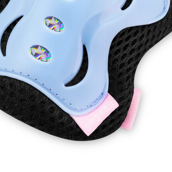 Set van Spokey SHIELD beschermers voor knieën, ellebogen en polsen - multicolor