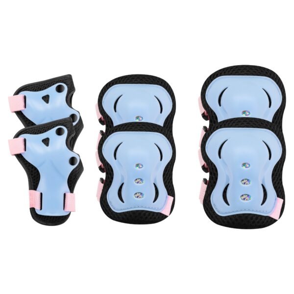 Set van Spokey SHIELD beschermers voor knieën, ellebogen en polsen - multicolor