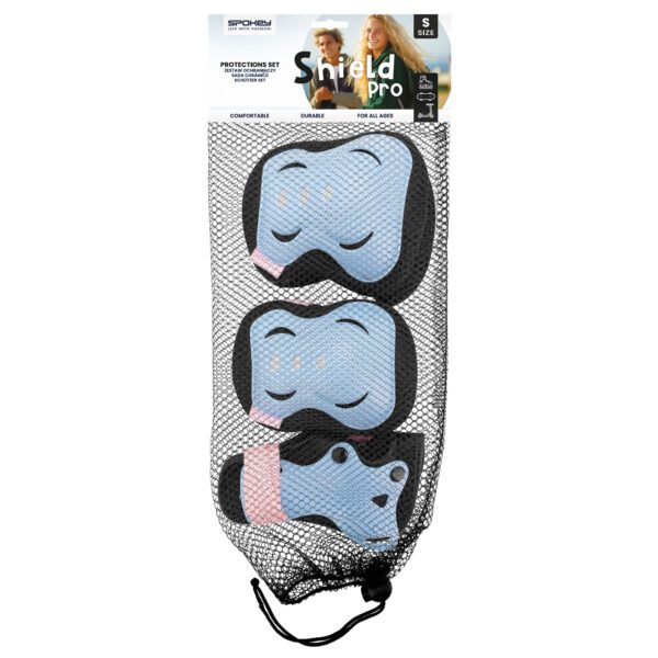 Set van Spokey SHIELD beschermers voor knieën, ellebogen en polsen - multicolor