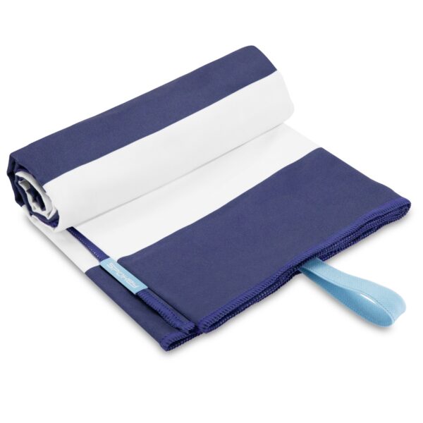 Sneldrogende strandhanddoek - Blauw / Wit - 160 x 80 cm - Spokey SAILOR