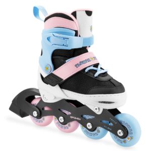 Verstelbare inline skates voor meisjes - Spokey JOY - Roze/Blauw Verstelbare inline skates voor meisjes - Spokey JOY - Roze/Blauw
