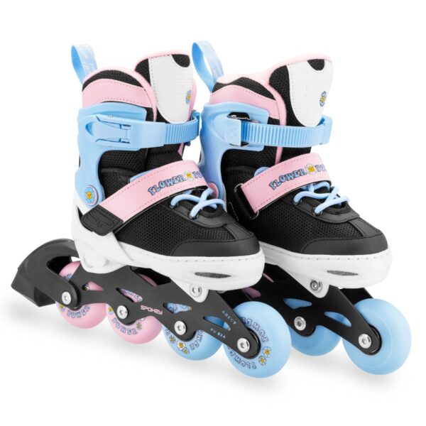 Verstelbare inline skates voor meisjes - Spokey JOY - Roze/Blauw