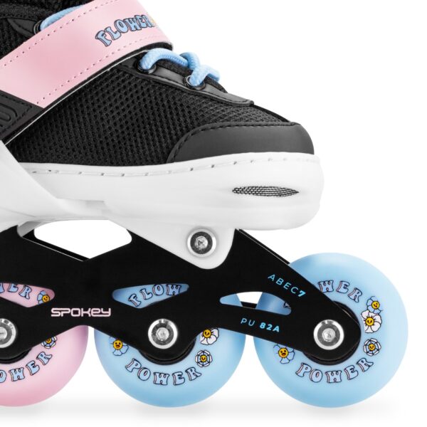 Verstelbare inline skates voor meisjes - Spokey JOY - Roze/Blauw