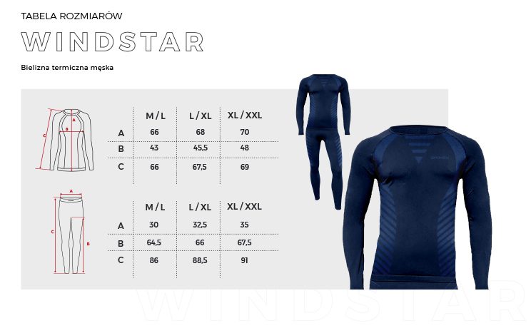 Spokey WINDSTAR thermokleding set heren Spokey WINDSTAR thermokleding set heren