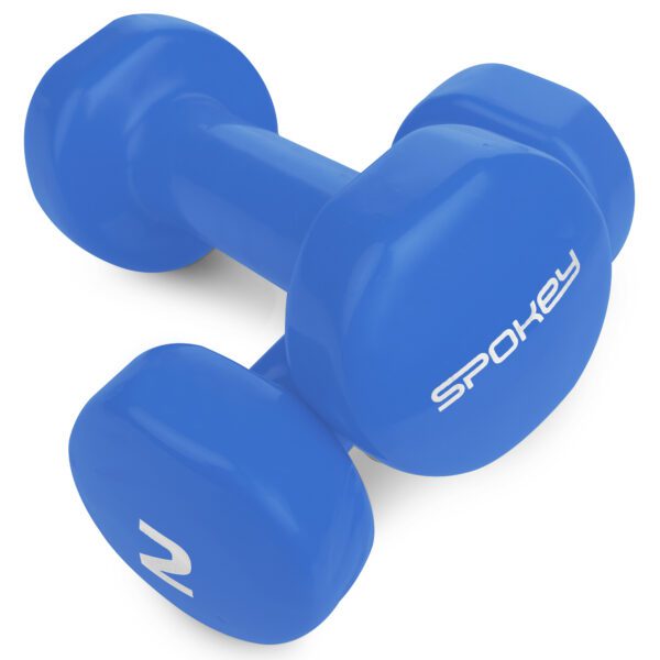 Vinyl dumbbells Spokey SHAPE IV blauw 2 kg