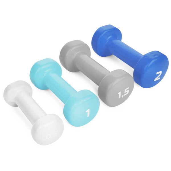 Vinyl dumbbells Spokey SHAPE IV blauw 2 kg