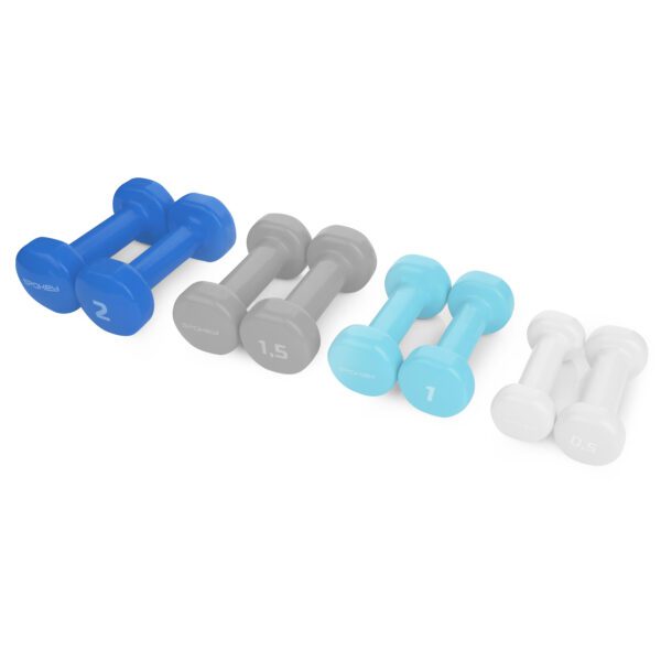 Vinyl dumbbells Spokey SHAPE IV blauw 2 kg