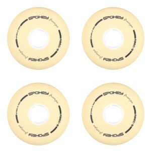 Witte set 76 mm wielen Spokey