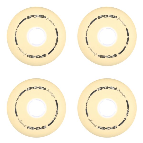 Witte set 76 mm wielen Spokey