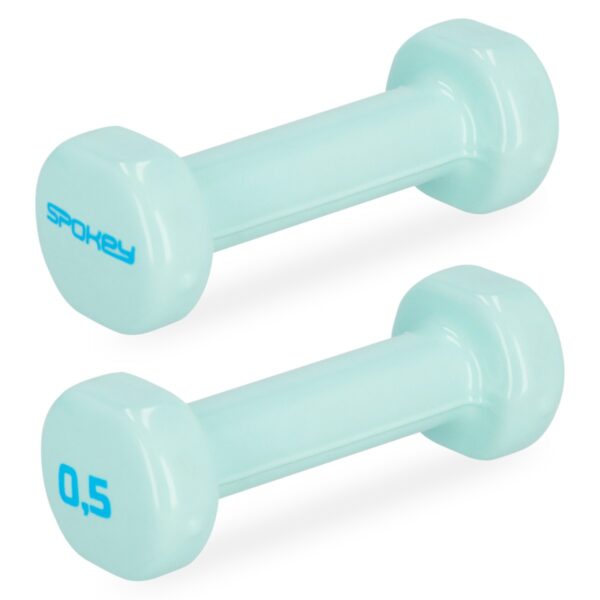 Vinyl dumbbells Spokey SHAPE 2x 0,5 kg blauw