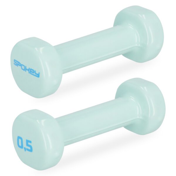 Vinyl dumbbells Spokey SHAPE 2x 0,5 kg blauw