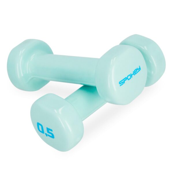 Vinyl dumbbells Spokey SHAPE 2x 0,5 kg blauw