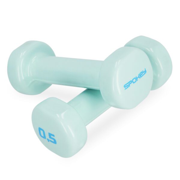Vinyl dumbbells Spokey SHAPE 2x 0,5 kg blauw