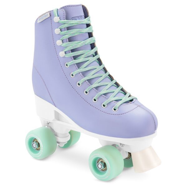 Rolschaatsen (paars/crème) - verstelbaar - kunstleer - ABEC5 lagers