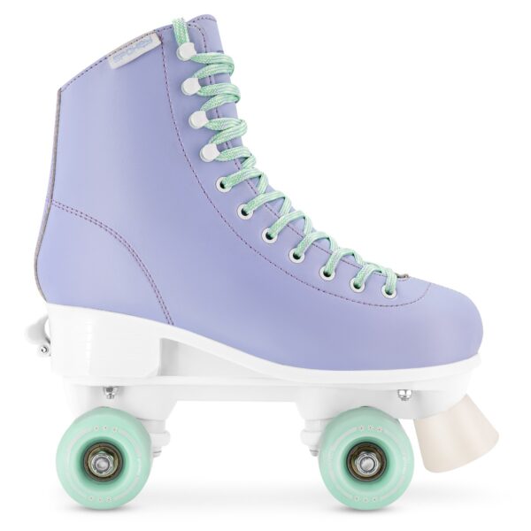 Rolschaatsen (paars/crème) - verstelbaar - kunstleer - ABEC5 lagers