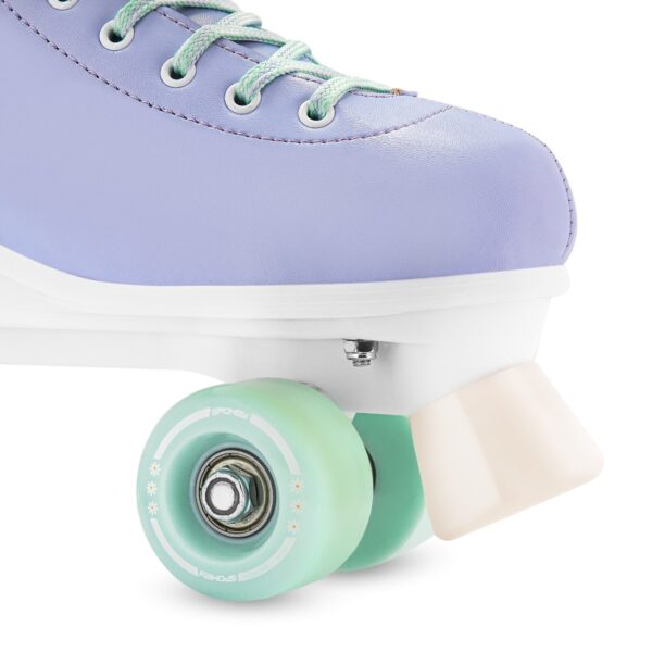 Rolschaatsen (paars/crème) - verstelbaar - kunstleer - ABEC5 lagers