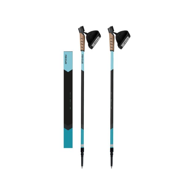 Telescopische Nordic Walking stokken zwart 105-135 cm