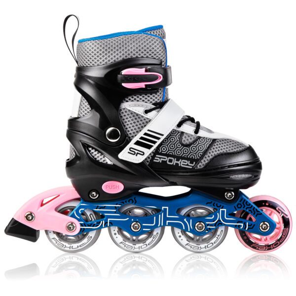 Verstelbare Inline Skates voor meisjes - Zwart / Roze - Maat 28-32 - Spokey ARYA
