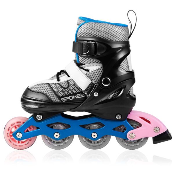 Verstelbare Inline Skates voor meisjes - Zwart / Roze - Maat 28-32 - Spokey ARYA