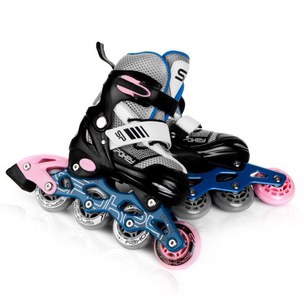 Verstelbare Inline Skates voor meisjes - Zwart / Roze - Maat 28-32 - Spokey ARYA