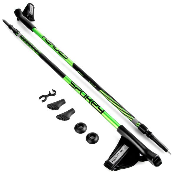 Spokey Meadow II Nordic walking stokken groen/zwart 105-135 cm