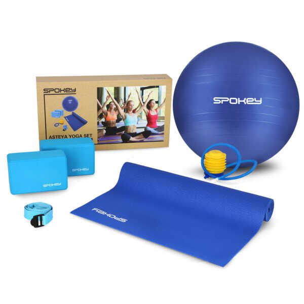 Spokey ASTEYA yoga set blauw