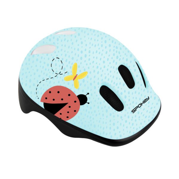 Kinderen fietshelm Spokey FUN groen